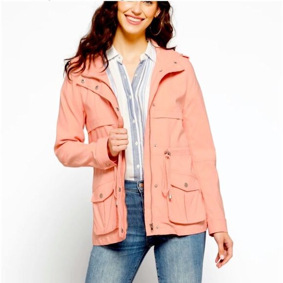 Eden Society gray Cargo jacket with hood size L stitch fix NWT - Picture 1 of 7
